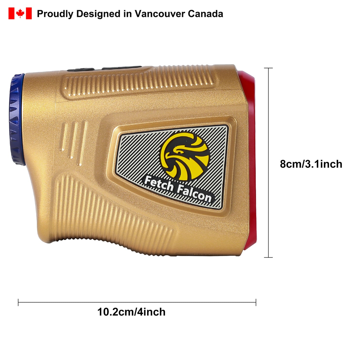 Golf Rangefinder (Rechargeable Battery) 1200 Yards Laser Distance Finder with Slope Mode, Flag Lock Vibration, 6X Magnification, High Precision LCD Display (Mermaid Gold)