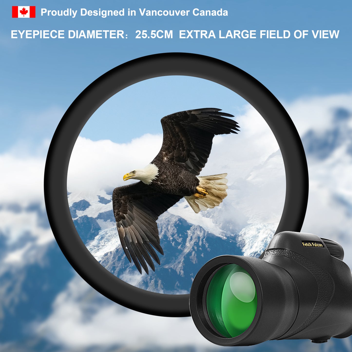 12x50 ED Monocular - IPX7 Waterproof, BAK4 Prism, Phone Adapter & Tripod Included