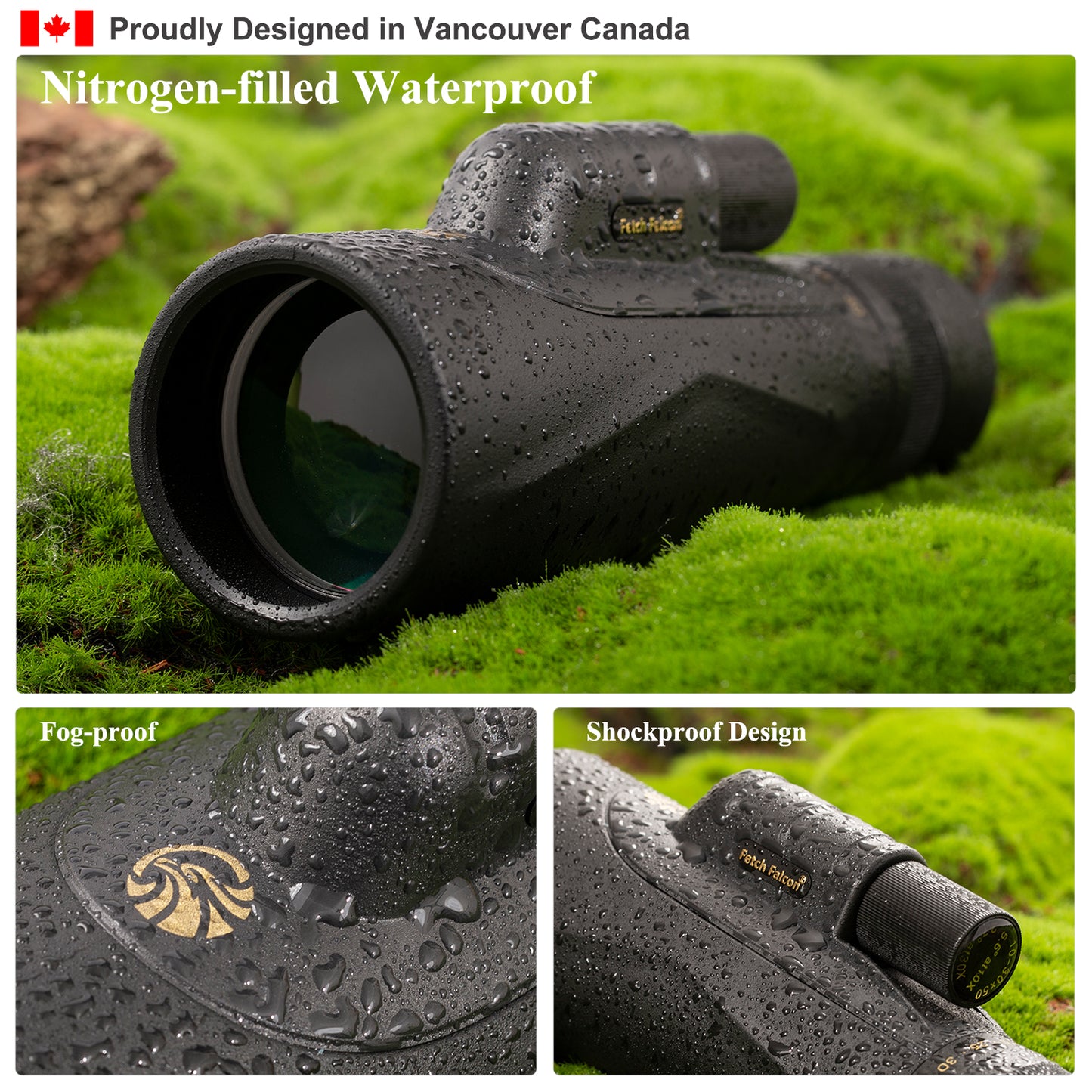 10-30x50 Zoom Monocular - HD, Water-Resistant, with Tripod & Phone Adapter