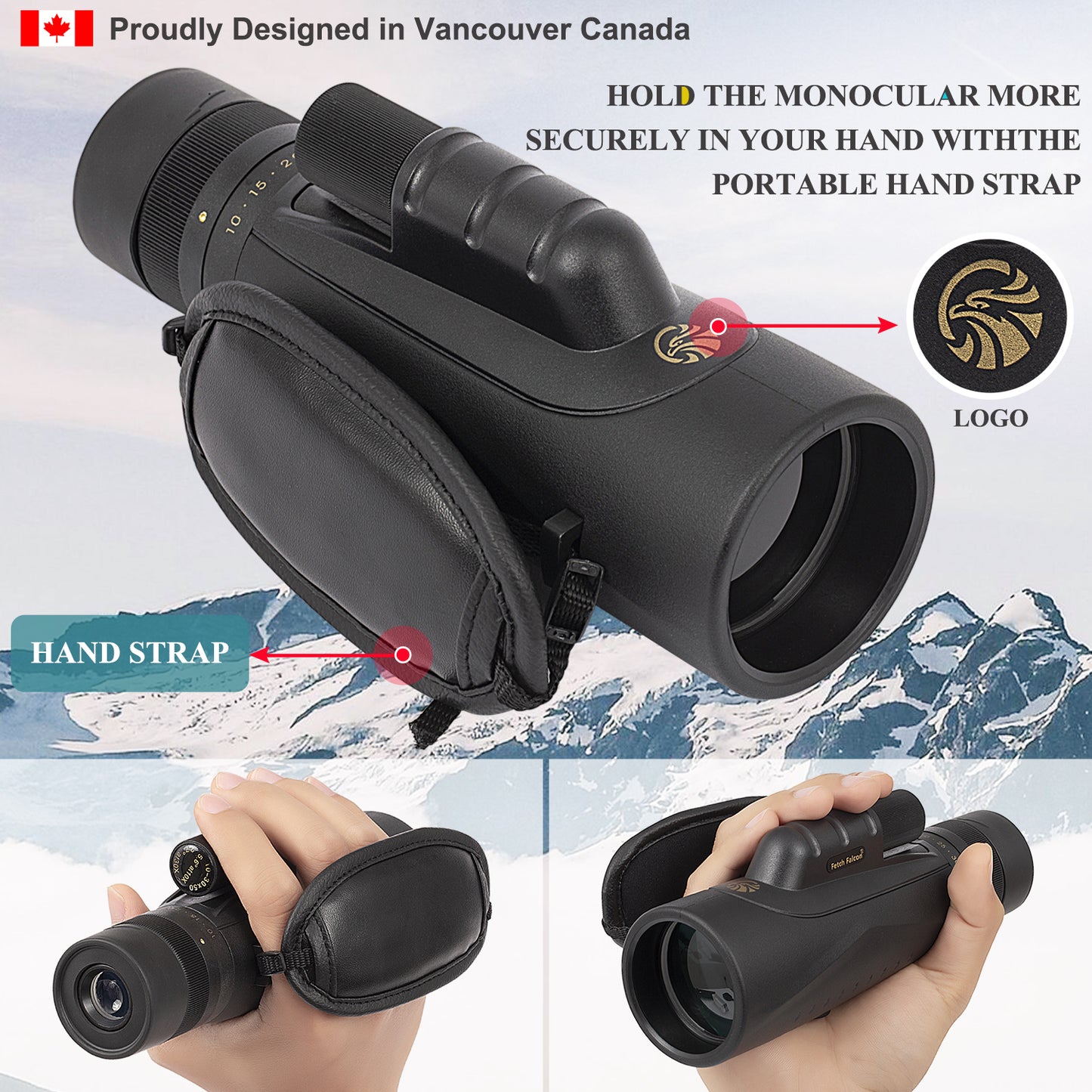 10-30x50 Zoom Monocular - HD, Water-Resistant, with Tripod & Phone Adapter