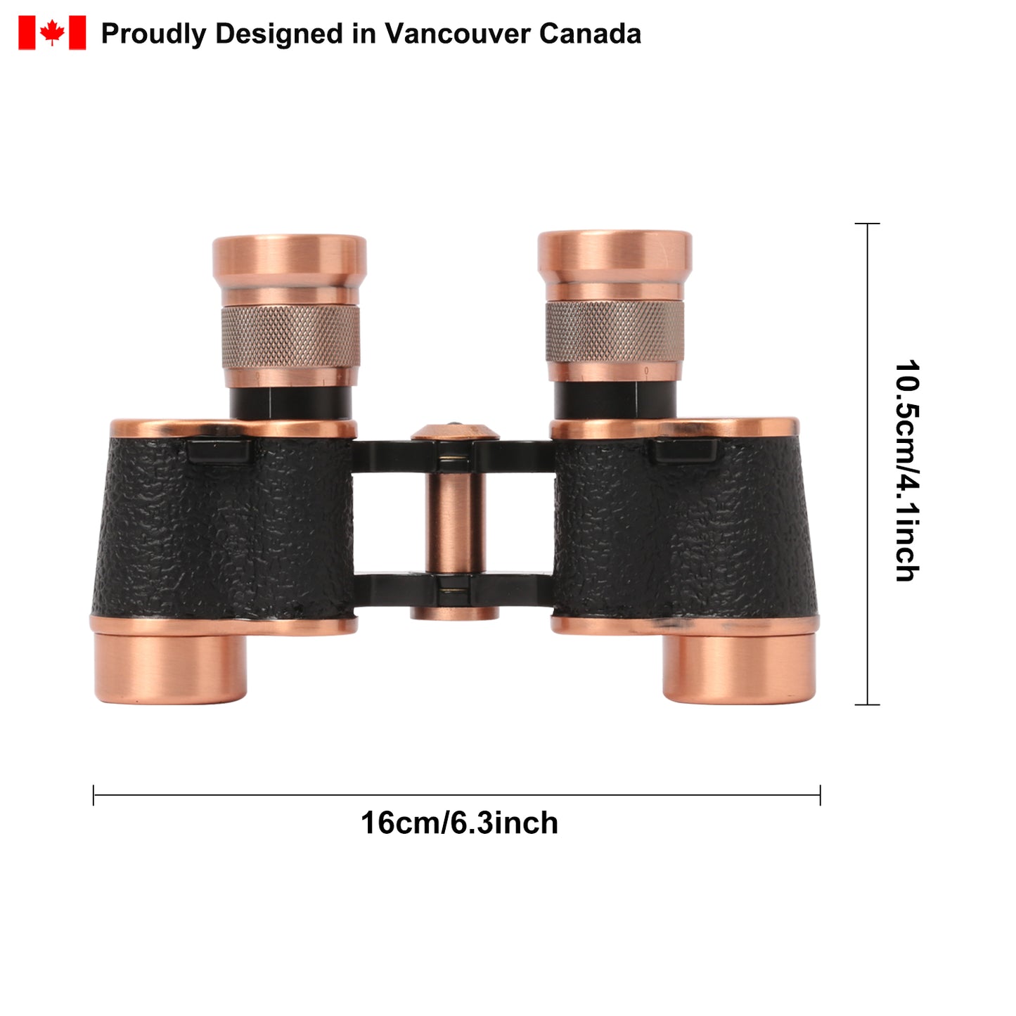 Full Metal Body Binoculars FMC BAK4 HD 8x24 (High-Powered, Water-resistance, and Portable) Ideal for Camping, Hunting, Tourism, and Mountain Climbing (Rose Bronze)