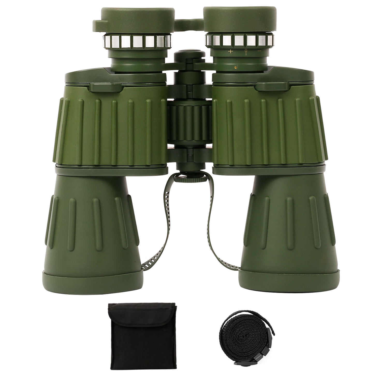 Fetch Falcon Aluminum Binoculars 10x50 BAK4 FMC (Third Generation, High Power Compact) for Travel Sightseeing, Bird Watching and Outdoor Sports (Army Green)