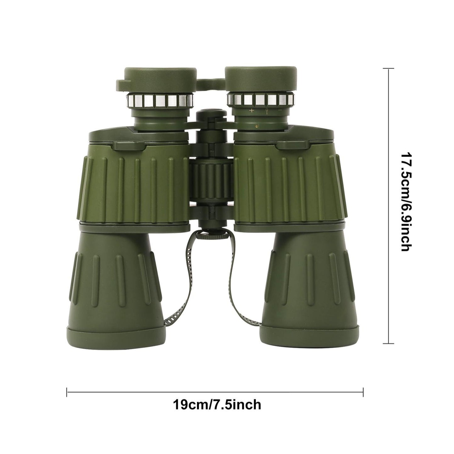 Fetch Falcon Aluminum Binoculars 10x50 BAK4 FMC (Third Generation, High Power Compact) for Travel Sightseeing, Bird Watching and Outdoor Sports (Army Green)