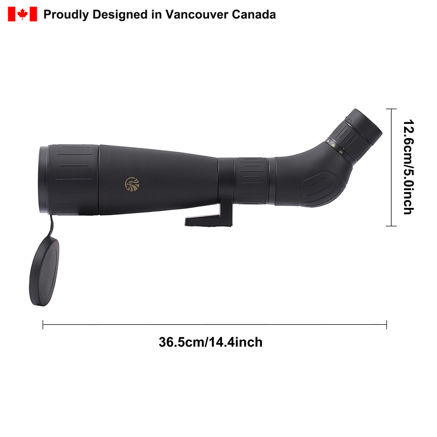 Spotting Scope 20-60X60 FMC HD Compact (Long Range Spotting, Water-Resistant) with Metal Tripod, Carry Bag, Phone Holder