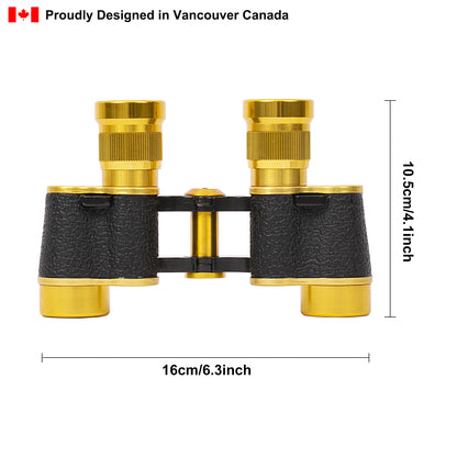 Binoculars Full Metal Body FMC BAK4 HD 8x24 (High-Powered, Water-resistance, and Portable) Ideal for Camping, Hunting, Tourism, and Mountain Climbing (Gold)