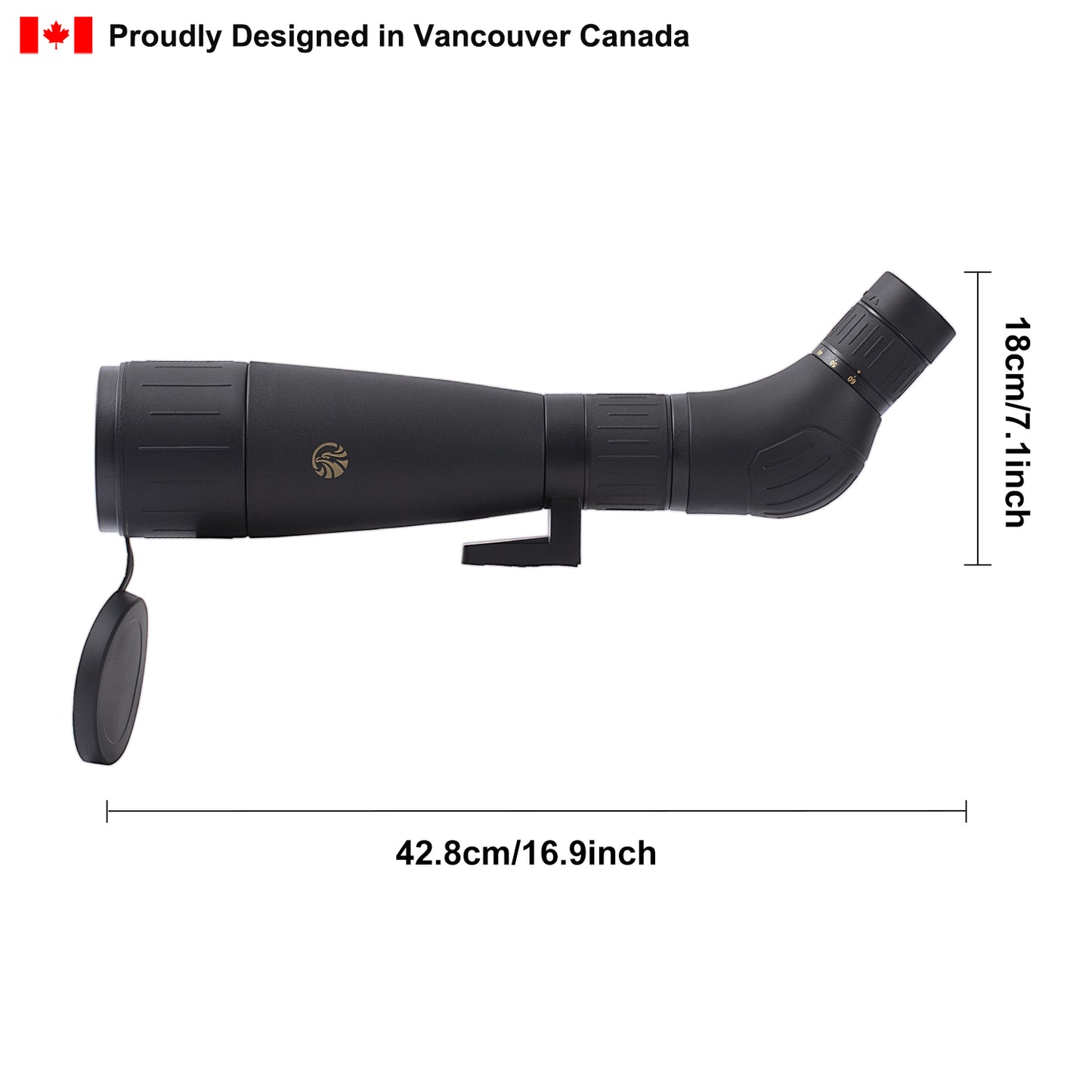 Fetch Falcon 20-60X60 FMC HD BAK4 Spotting Scopes (Water-Resistance Long Range Spotting) with Metal Tripod and Carry Bag (without Phone Holder)