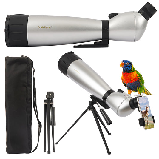 Spotting Scopes 30-90X90 FMC HD BAK4 (Long Range Spotting, Water-Resistance) with Metal Tripod and Carry Bag (with Phone Holder)