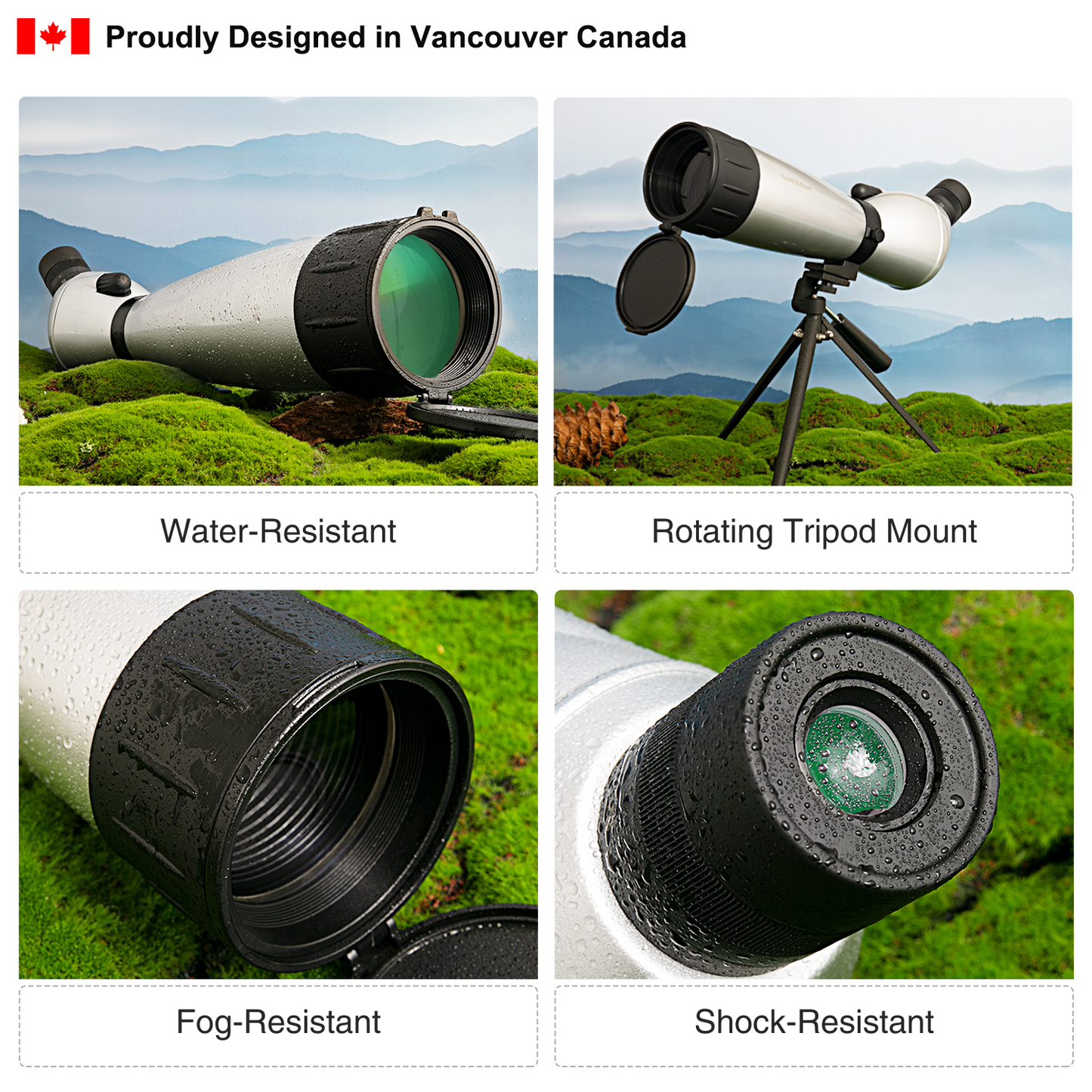 Spotting Scope 33-100X100 FMC HD BAK4 (Long-Range) with Metal Tripod, Protective Case, Phone Adapter