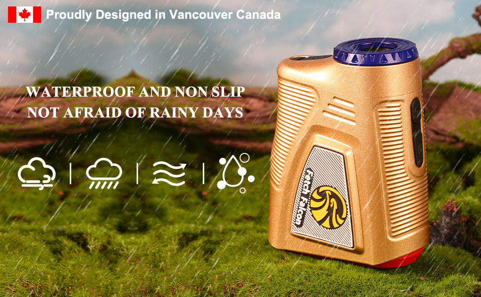 Golf Rangefinder (Rechargeable Battery) 1200 Yards Laser Distance Finder with Slope Mode, Flag Lock Vibration, 6X Magnification, High Precision LCD Display (Mermaid Gold)