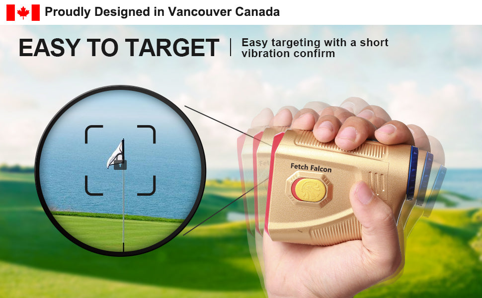 Golf Rangefinder (Rechargeable Battery) 1200 Yards Laser Distance Finder with Slope Mode, Flag Lock Vibration, 6X Magnification, High Precision LCD Display (Mermaid Gold)