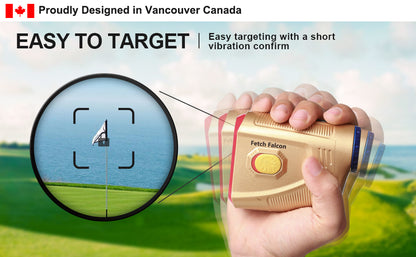 Golf Rangefinder (Rechargeable Battery) 1200 Yards Laser Distance Finder with Slope Mode, Flag Lock Vibration, 6X Magnification, High Precision LCD Display (Mermaid Gold)