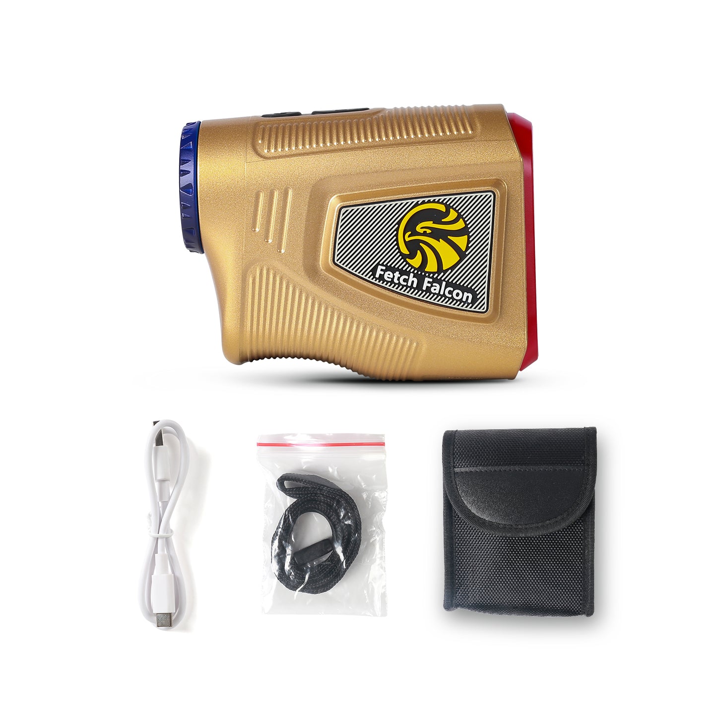 Golf Rangefinder (Rechargeable Battery) 1200 Yards Laser Distance Finder with Slope Mode, Flag Lock Vibration, 6X Magnification, High Precision LCD Display (Mermaid Gold)