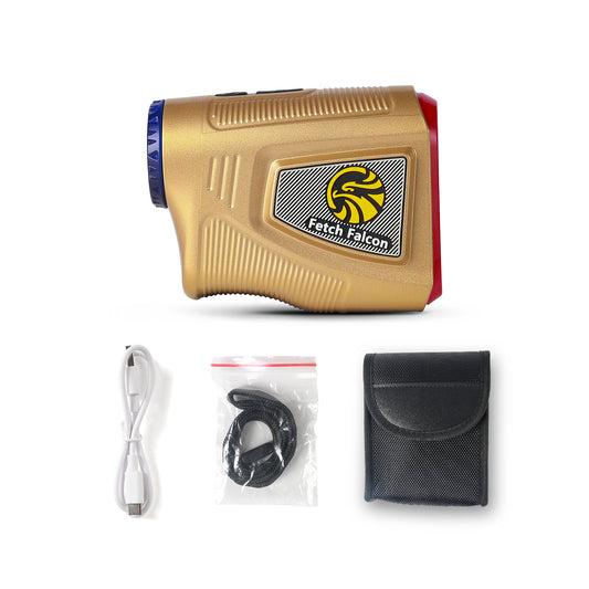 Golf Rangefinder (Rechargeable Battery) 1200 Yards Laser Distance Finder with Slope Mode, Flag Lock Vibration, 6X Magnification, High Precision LCD Display (Mermaid Gold)