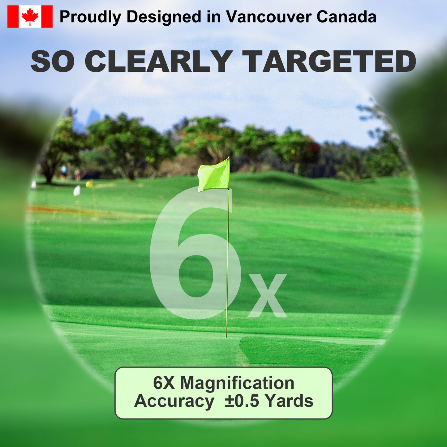 Golf Rangefinder (Rechargeable Battery) 1200 Yards Laser Distance Finder with Slope Mode, Flag Lock Vibration, 6X Magnification, High Precision LCD Display (Mermaid Gold)