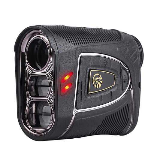 Fetch Falcon OLED Laser Golf Rangefinder - Up to 2500 Yards, 6x Magnification (Black)