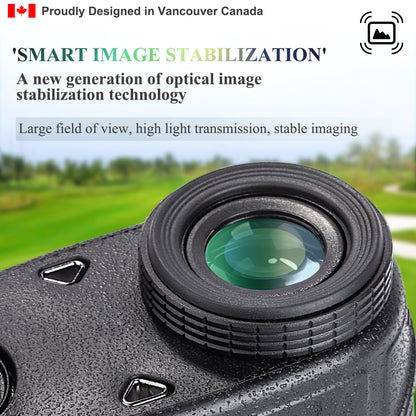 Fetch Falcon OLED Laser Golf Rangefinder - Up to 2500 Yards, 6x Magnification (Black)