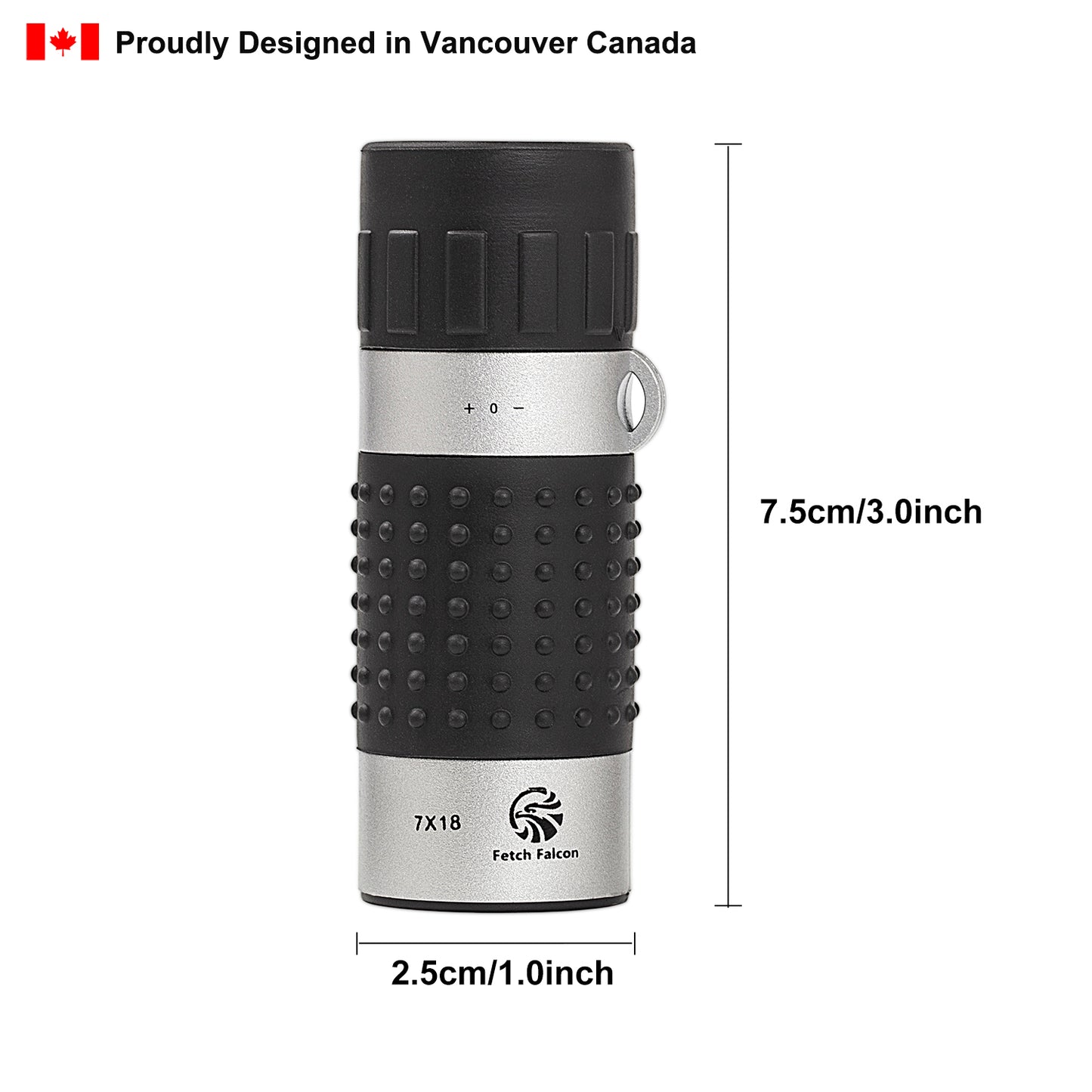 Monoculaire de poche Fetch Falcon 7X18 HD FMC Mini – Télescope portatif pour adultes et enfants